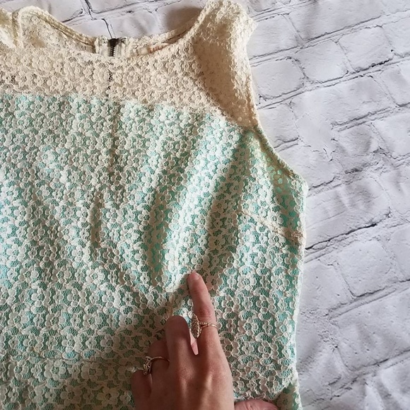 Tulle by ModCloth Ivory & Blue Lace Dress - Picture 5 of 8